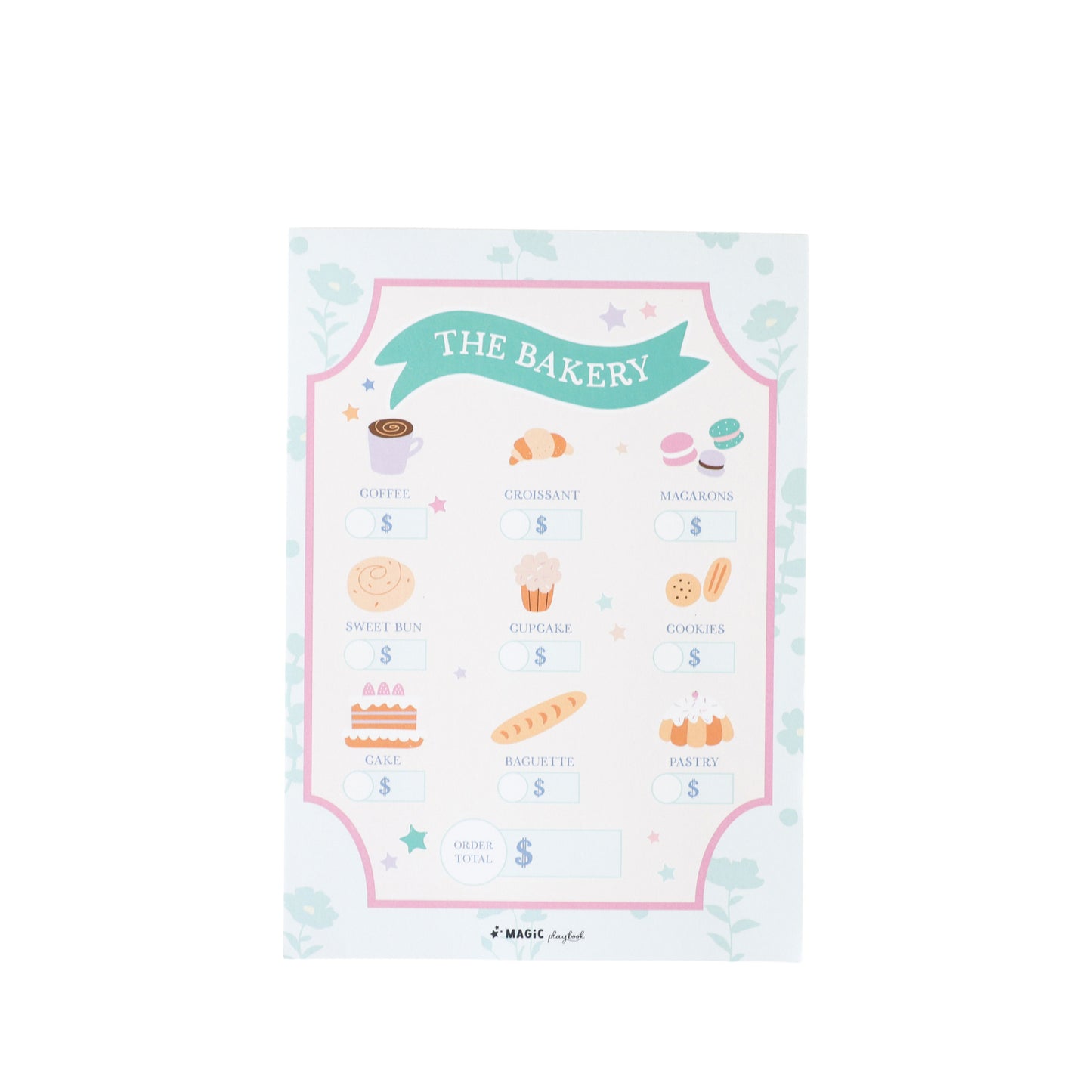 The Bakery Pretend Play Notepad