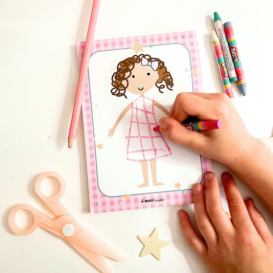 Dress-a-Doll Pretend Play Notepad (Pink)