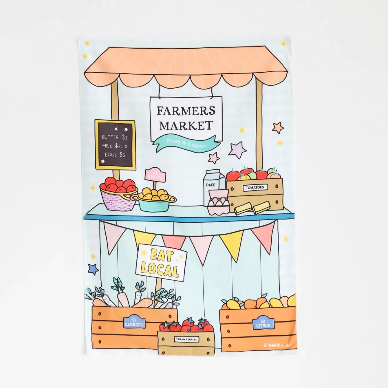 Farmers Market Fabric Play Scene